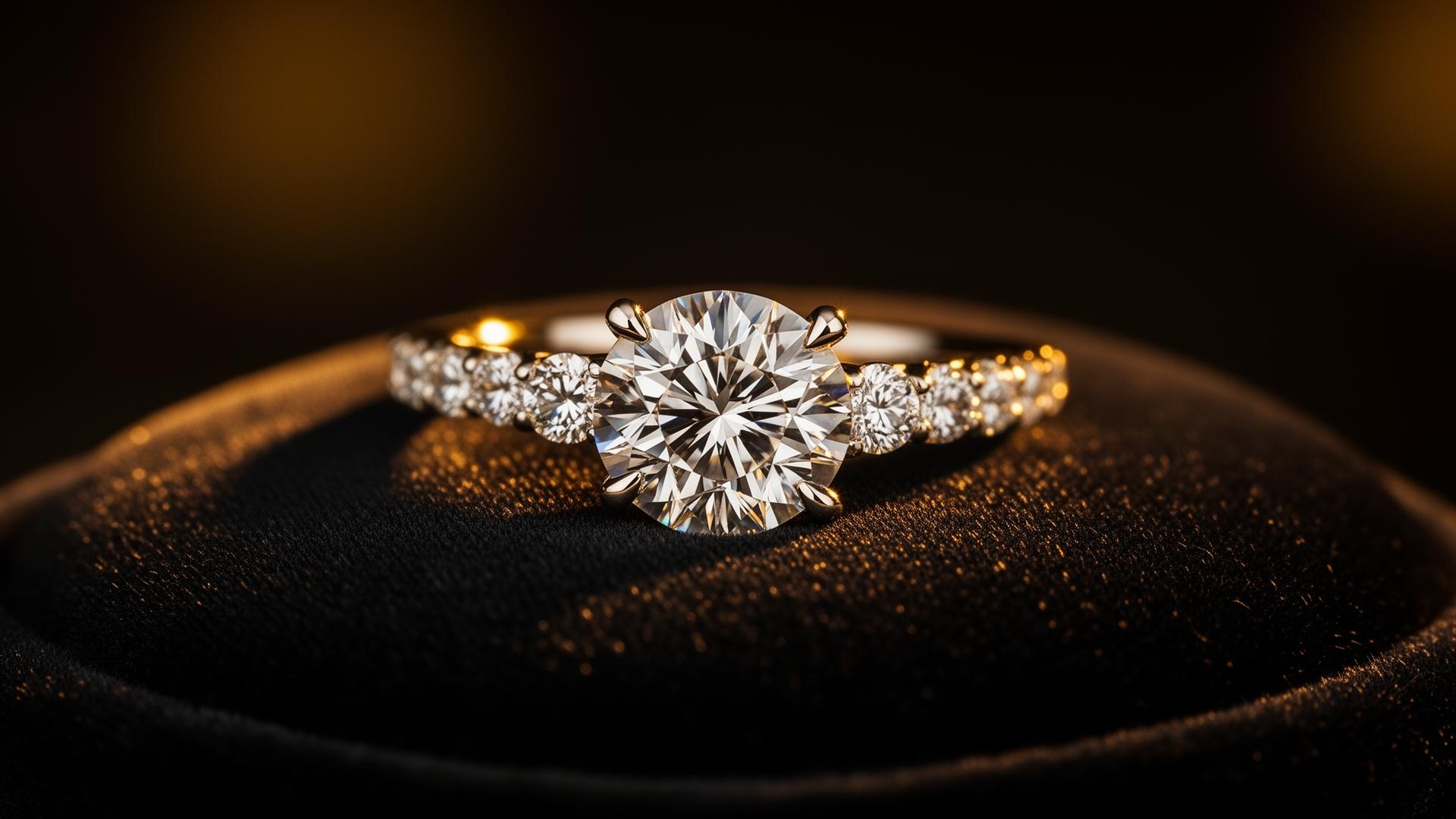 Custom diamond engagement ring